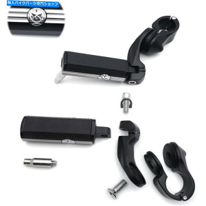 N[p[c 1-1 / 4 "NubNV[gAOMAXJnCEFCGWK[hyO 1-1/4" Chrome Black Short Angled Gear Skull Highway Engine Guard Foot Pegs