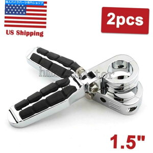 N[p[c I[goC1 1/2u1.5vGWK[hnCEFCNbVo[}EgtbgyONvN Motorcycle 1 1/2" 1.5"Engine Guard Highway Crash Bar Mount Foot Peg Clamp Chrome