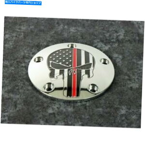 N[p[c JX^LTDBNԐXJ^C~OJo[ - FF13-04 Custom Engraving LTD. Chrome Red Line Skull Timing Cover - FF13-04