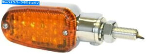 N[p[c KS 26-7700CMhbgLED}[J[CgN/Ao[2C[ K&S 26-7700CM DOT LED Marker Lights Chrome/Amber 2 wires