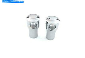 クロームパーツ 3 "ソリッドビレットライザーセットクロームフィットハーレー - ダビッドソン 3" Solid Billet Riser Set Chrome fits Harley-Davidson