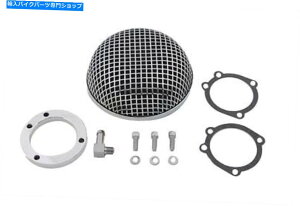 N[p[c CV Carb./88-AbvEHD̂߂̃NEhbVGAN[[5-1 / 2 "ƕ Chrome round mesh air cleaner for CV Carb./88-Up HD is 5-1/2" & includes element