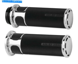 クロームパーツ Arlen Ness Fusion Chromeスロットトラックハンドグリップハーリースロットルバイワイヤーモデル Arlen Ness Fusion Chrome Slot Track Hand Grips Harley Throttle By Wire Models