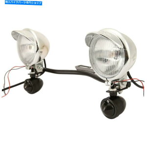 N[p[c tZbgN[ʉ߃X|bgtHOv+ubN^[VOiCg+o[Lbg Full Set Chrome Passing Spot Fog Lights + Black Turn Signals Lights + Bar Kit