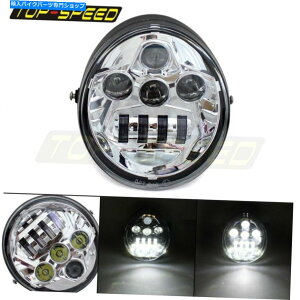N[p[c Harley Vrod VRSC VRSCAXg[gbĥ߂LEDOHI / LOwbhCgvvWFN^[ LED Front Hi/Lo Headlight Lamp Projector For Harley VROD VRSC VRSCA Street Rod