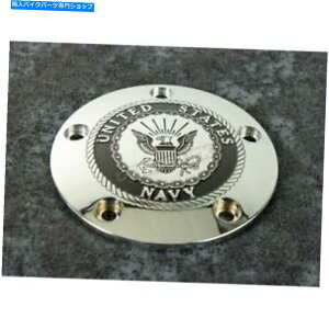 クロームパーツ カスタム彫刻LTD。クロームネイビータイミングカバー - NAV15-04 Custom Engraving LTD. Chrome Navy Timing Cover - NAV15-04