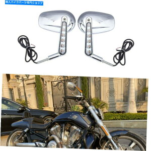 N[p[c Ar[~[ؓLED^[MCgHarley V-Rod VRSCF 2009-17 Rear View Mirrors Muscle LED Turn Signals Light For Harley V-ROD VRSCF 2009-17
