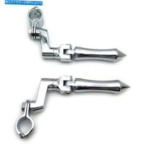 N[p[c 2̍אg̑1.25 "1 1/4"XYLʂ̃GWK[hN[ 2 pcs Slender FootPeg 1.25" 1 1/4" Engine Guard Chrome For Suzuki Boulevard