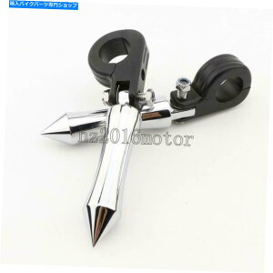 N[p[c 1-1 / 4C`GWK[hn[[ - _rbh\pubNN[tbgyO}EgNv Black Chrome Foot Peg Mounting Clamps For 1-1/4" Engine Guard Harley-Davidson