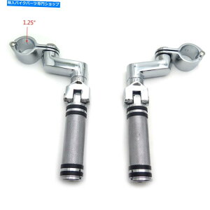 N[p[c I[goC_ChN[tbgyOLbg1.25 "1 1/4"z_pGWK[h Motorcycle Diamond Chrome Foot Peg Kit 1.25" 1 1/4" Engine Guard For Honda