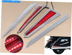 �N���[���p�[�c �����N���X�J���g���[�}�O�i���c�A�[2010-2017�̂��߂�Chrome LED�T�h���o�b�O�g�� Chrome LED Saddlebag Extensions For Victory Cross Country Magnum Tour 2010-2017�y���s�A���i�z