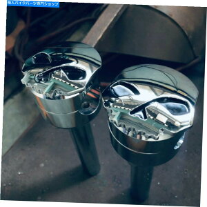 �N���[���p�[�c Chrome Skull 6 �n�[���[�_�r�b�h�\���{�o�[�_�C�i�\�t�g�X�|�[�c�̂��߂̃X�g���[�g���C�U�[ Chrome skull 6 Straight Risers For Harley-Davidson Bobber Dyna Softail Sportste�y���s�A���i�z