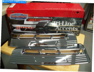 �N���[���p�[�c Side Tour Pak Lights Chrome 6911�̂��߂�Nos Kuryakyn Trirain�A�N�Z���g NOS Kuryakyn Tri-Line Accents For Side Tour Pak Lights Chrome 6911�y���s�A���i�z