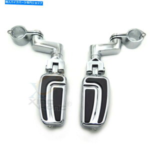 �N���[���p�[�c Chrome�ʋC�t�b�gPEG 1 1/4�u1.25�v�n�[���[�c�[�����O���[�h�L���O94-19 18 17 Chrome AirFlow Foot Peg 1 1/4 1.25 For Harley Touring Road King 94-19 18 17�y���s�A���i�z