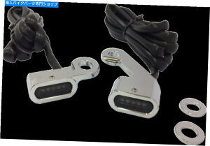 N[p[c n[[c[OhbONLEDnho[}[J[Cg09-18 Harley Touring Drag Chrome LED Handlebar Marker Lights 09-18