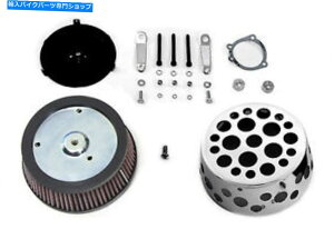 N[p[c GAN[i[LbgW /܂ށB CVEFILu^[pobNv[gNJo[ Air cleaner kit w/holes incl. back plate & chrome cover for CV & EFI carburetors