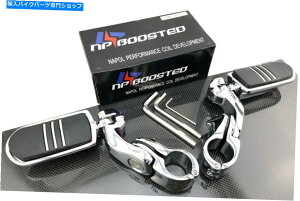N[p[c 32mm 1.25 "n[[_rbh\̂߂̃NAOsO@GWK[hyO 32mm 1.25" Chrome Angled Peg Highway Engine Guard Foot Pegs For Harley Davidson