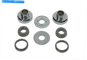 �N���[���p�[�c V-Twin�ɂ��n�[���[�_�r�b�h�\���̂��߂̃N�����t�H�[�N�X�g�b�v�l�b�N�J�b�v�L�b�g Chrome Fork Stop Neck Cup Kit for Harley Davidson by V-Twin�y���s�A���i�z