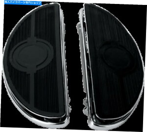 �N���[���p�[�c Drag Specialties�n�[�t���[���t���A�{�[�hW /�U���C���T�[�g - Chrome 1621-0160 Drag Specialties Half-Moon Floorboards w/Vibration Inserts - Chrome 1621-0160