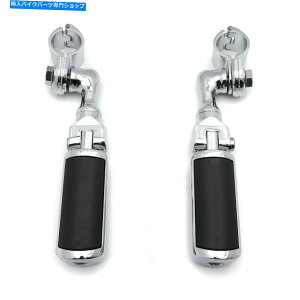 N[p[c n[[_rbh\1.25C`GWK[h Skull Angled Adjustable Foot Peg Chrome For Harley Davidson 1.25" Engine Guard