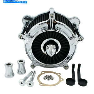 N[p[c Harley Dyna Touring Fatboŷ߂̃NXpCNGAN[i[ubNtB^[Gg Chrome Spike Air Cleaner Black Filter Element For Harley Dyna Touring Fatboy