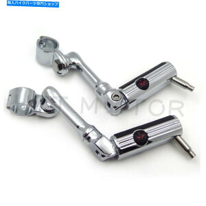 �N���[���p�[�c �M�A�X�J��1 "25mm�t�b�g�y�O�}�E���g�L�b�g�N���������p�x Gear Skull 1" 25mm Footpeg Mounting Kit Chrome Long Angled