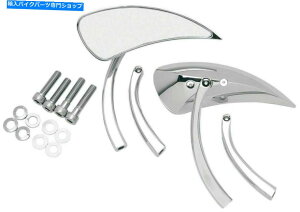 N[p[c hbOXyV[N[eBAhbv~[ZbgV[gOWEXXe0640-0082 Drag Specialties Chrome Tear Drop Mirror Set Short & Long Radius Stem 0640-0082