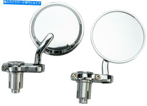 N[p[c Chrome CafeX^C̃o[Gh~[EZbgn[[Sportist 883 1970-2019 Chrome Cafe Style Bar End Mirrors Left Right Set Harley Sportster 883 1970-2019