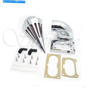 N[p[c Chrome Spike Air CleanerLbgtB^[胔J2000 Classic Lt Chrome Spike Air Cleaner Kits Filter For All Kawasaki Vulcan 2000 Classic Lt