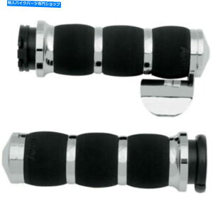 �N���[���p�[�c �G�C�{���N���[���G�A�N�b�V�����n���h�O���b�vw / boss for 1984-2014�n�[���[�f���A���P�[�u�����f�� Avon Chrome Air Cushion Hand Grips w/ Boss for 1984-2014 Harley Dual-Cable Model�y���s�A���i