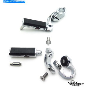 N[p[c 1-1 / 4 "N̒Zpx̕tMA̓W̍H̃GWK[hyO 1-1/4" Chrome Short Angled Gear Skull Highway Engine Guard Foot Pegs For Harley