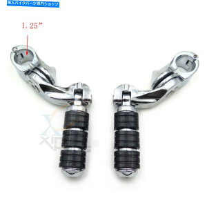 N[p[c 2.5 "tbgyOLbg1 1/4" 25mmGWK[hN 2.5" Foot Peg Kit 1 1/4" 25mm Engine Guard Chrome For Harley Freewheeler FLRT