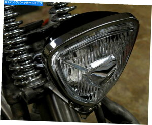 N[p[c OpX|bgwbhCgNubNobNn[[MXS650{o[`bp[ TRIANGLE SPOT HEAD LIGHT CHROME & BLACK BACK HARLEY TRIUMPH XS650 BOBBER CHOPPER