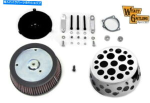 N[p[c V-Twinɂn[[_rbh\̂߂̃XCX`[YGAN[i[LbgN Swiss Cheese Air Cleaner Kit Chrome for Harley Davidson by V-Twin
