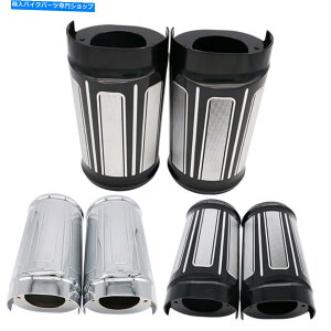 N[p[c NubNJbgtH[Nu[cXC_[Jo[JEc[O2014-2017 15 Chrome Black Cut Fork Boot Slider Cover Cow Bell For Harley Touring 2014-2017 15