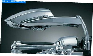 N[p[c I[goC~[rbg^N[yAZbg - HDgbN{g Motorcycle Mirrors Scythe Billet Metal Chrome Pair Set - HD Metric Bolts