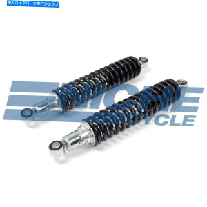 �N���[���p�[�c ���TS185�Č��Ռ�������336mm�u���b�N/�N���[��62100-29901 Suzuki TS185 Reproduction Shocks Eye To Eye 336mm Black/Chrome 62100-29901