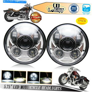 N[p[c 2s[Xjo[TN[I[goCwbhCg5-3 / 4C`V[nC[r[180W 2pcs Universal Chrome Motorcycle Headlights 5-3/4 inch Sealed High Low Beam 180W