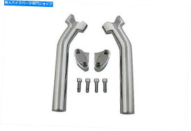 クロームパーツ 9-1 / 2 "クロームバッファローライザーセットフィットハーレーダビッドソン 9-1/2" Chrome Buffalo Riser Set fits Harley-Davidson