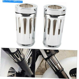 N[p[c CNCtH[Nu[cXC_[Jo[JEu[Nn[[c[OOChgP86-13 CNC Fork Boot Slider Cover Cow Bell Chrome for Harley Touring Glide Trike 86-13