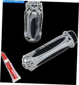 �N���[���p�[�c 2008-2017�̂��߂̃N���C���h���N���[���]���r�O���b�v�O���b�v2008-2017�d�q�X���b�g���n�[���C�y�A6298 KURYAKYN CHROME ZOMBIE GRIPS FOR 2008-2017 ELECTRONIC THROTTLE HARLEYS PAIR 6298�y���s�A��