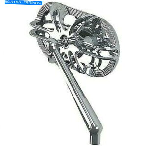 N[p[c ꂼꔄn[[̂߂Arlen NessẼNfB[vJZhV[Y~[ Arlen Ness Right Side Chrome Deep Cut Caged Series Mirror for Harley SOLD EACH