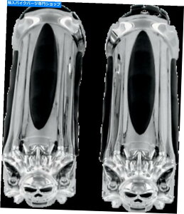 N[p[c 1982+n[[fAP[u6296pNLCN[]rObviXbg{XȂj Kuryakyn Chrome Zombie Grips (NO Throttle Boss) for 1982+ Harley Dual Cable 6296