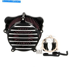 クロームパーツ スポーツグライドFXBB 107のためのクロム&ブラックストライプエアクリーナリー摂取フィルター Chrome&Black Stripe Air Cleaner Intake Filter For Touring Sport Glide FXBB 107