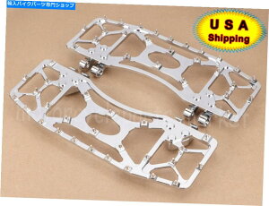 N[p[c Harley Dyna Road King Flhrĉ߂̃yAN[CNChCo[̃tA{[h̃tbgyOMX Pair Chrome CNC Driver Floorboards Foot Pegs MX For Harley Dyna Road King FLHRC