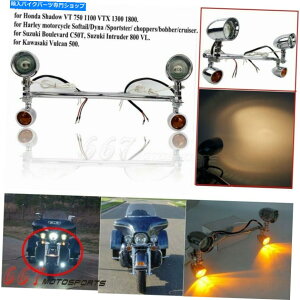 N[p[c I[goC̃^[MLEDtHO⏕X|bgCguPbgpz_n[[ Motorcycle Turn Signals LED Fog Auxiliary Spot Light Bracket For Honda Harley