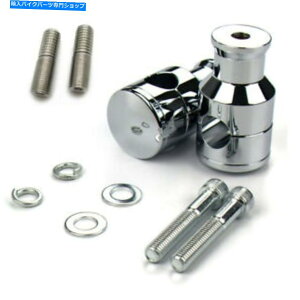 N[p[c ChromeEh2 "DNA Pawhco Springer Chopper Bobbp25mmnho[CU[ Chrome Round 2" Rise 25mm Handlebar Risers For DNA Paughco Springer Chopper Bobb