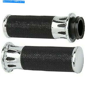 N[p[c n[[P[uIvgXbĝ߂̃A[lX̗ZN[̐[JbgnhObv Arlen Ness Fusion Chrome Deep Cut Hand Grips for Harley Cable Op Throttle