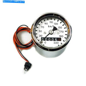 N[p[c MMBJjbN~jXs[h[^[zCg - NA2F1An[[_rbh\ Mmb Mechanic Mini Speedometer White - Chrome, 2:1, for Harley Davidson