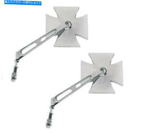 N[p[c yA}^iSjSVbNNXN[~[n[[ - frbh\GAOChXe Pair Maltese (Iron) Gothic Cross Chrome Mirrors Harley-Davidson Air Glide Stem